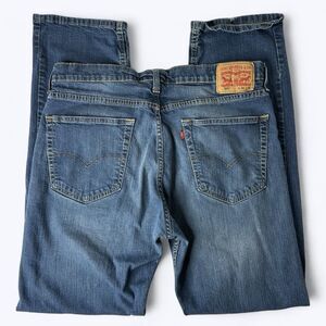 Levis 505 Denim Blue Jeans Mens 36 X‎ 34 Medium Wash Straight Leg Mid Rise
